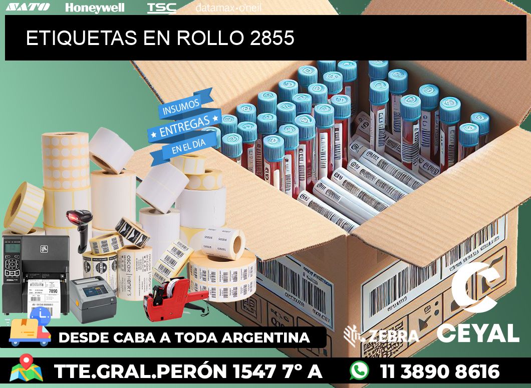 ETIQUETAS EN ROLLO 2855