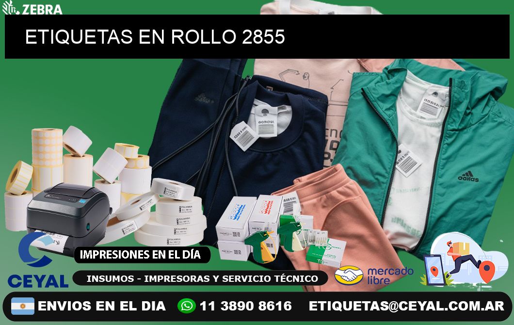 ETIQUETAS EN ROLLO 2855