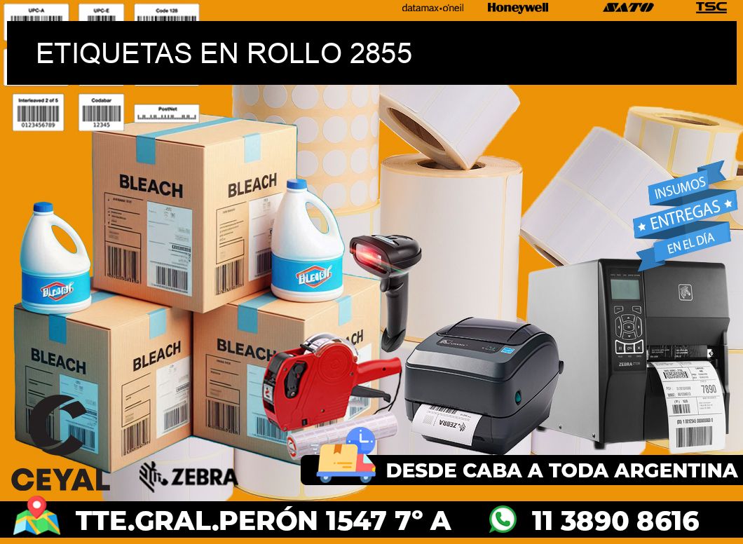 ETIQUETAS EN ROLLO 2855