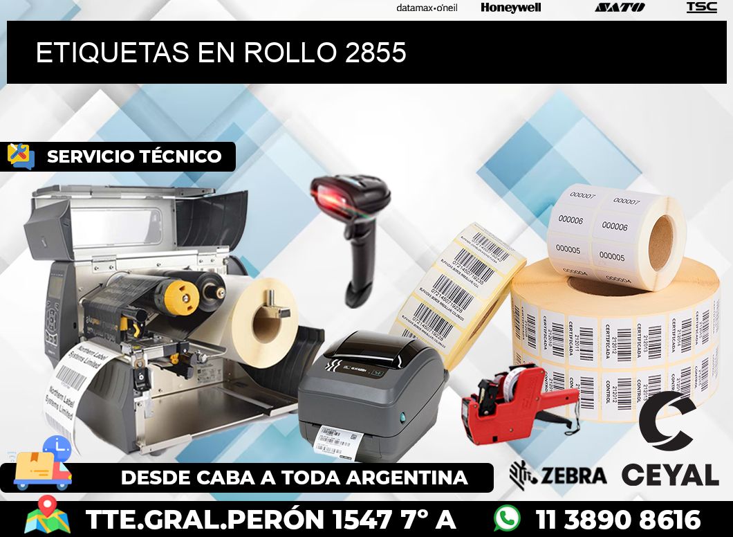 ETIQUETAS EN ROLLO 2855