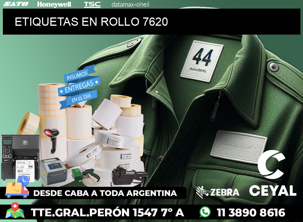 ETIQUETAS EN ROLLO 7620