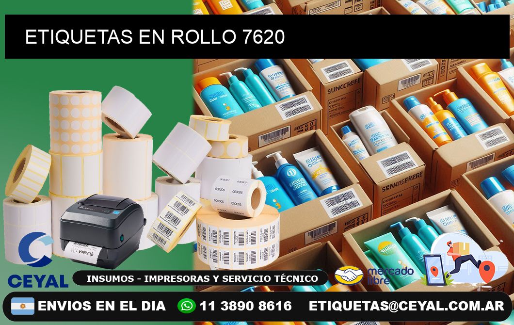 ETIQUETAS EN ROLLO 7620