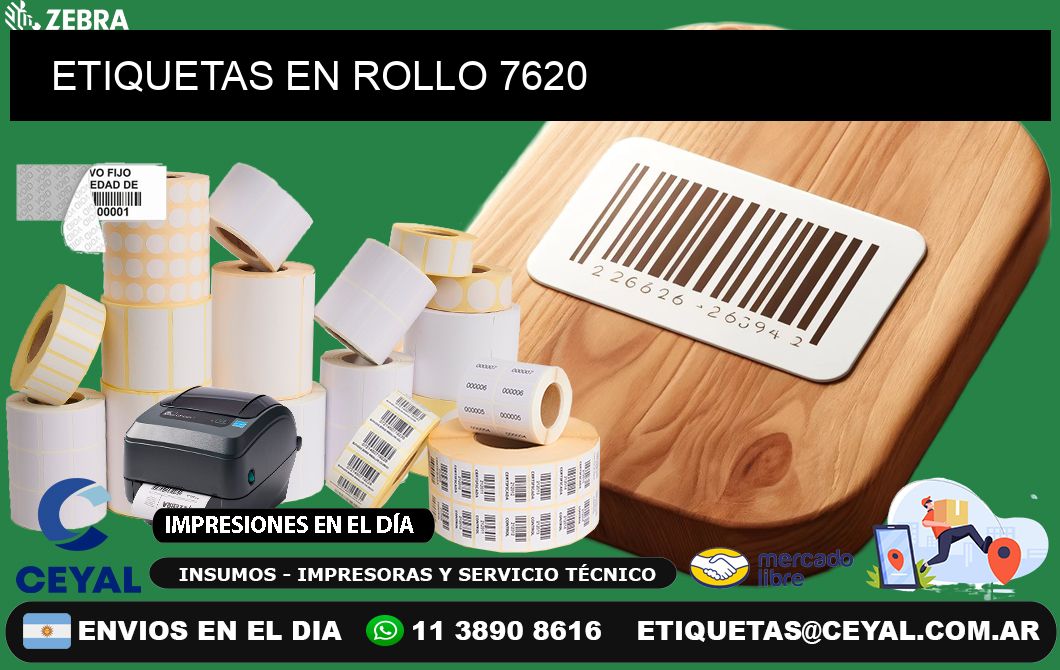 ETIQUETAS EN ROLLO 7620