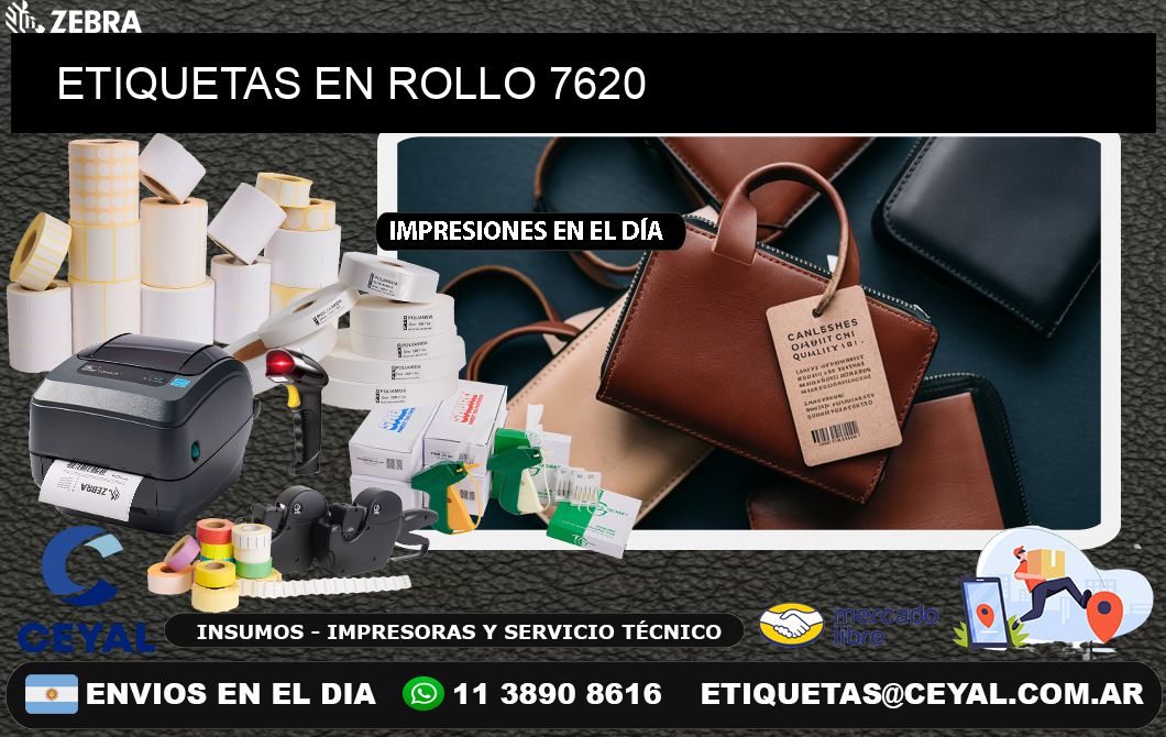 ETIQUETAS EN ROLLO 7620