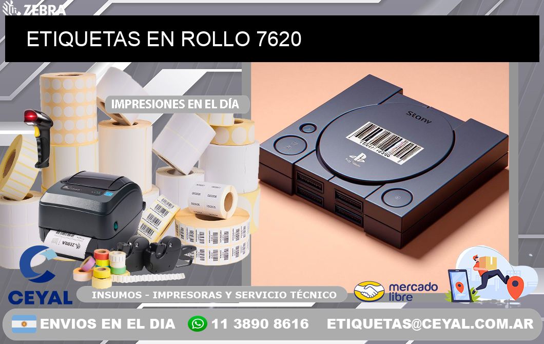 ETIQUETAS EN ROLLO 7620