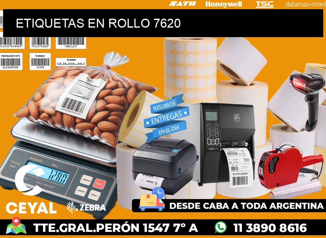 ETIQUETAS EN ROLLO 7620