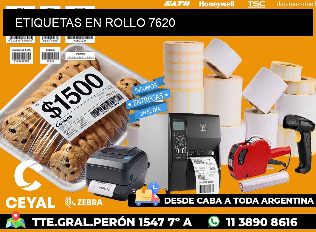 ETIQUETAS EN ROLLO 7620