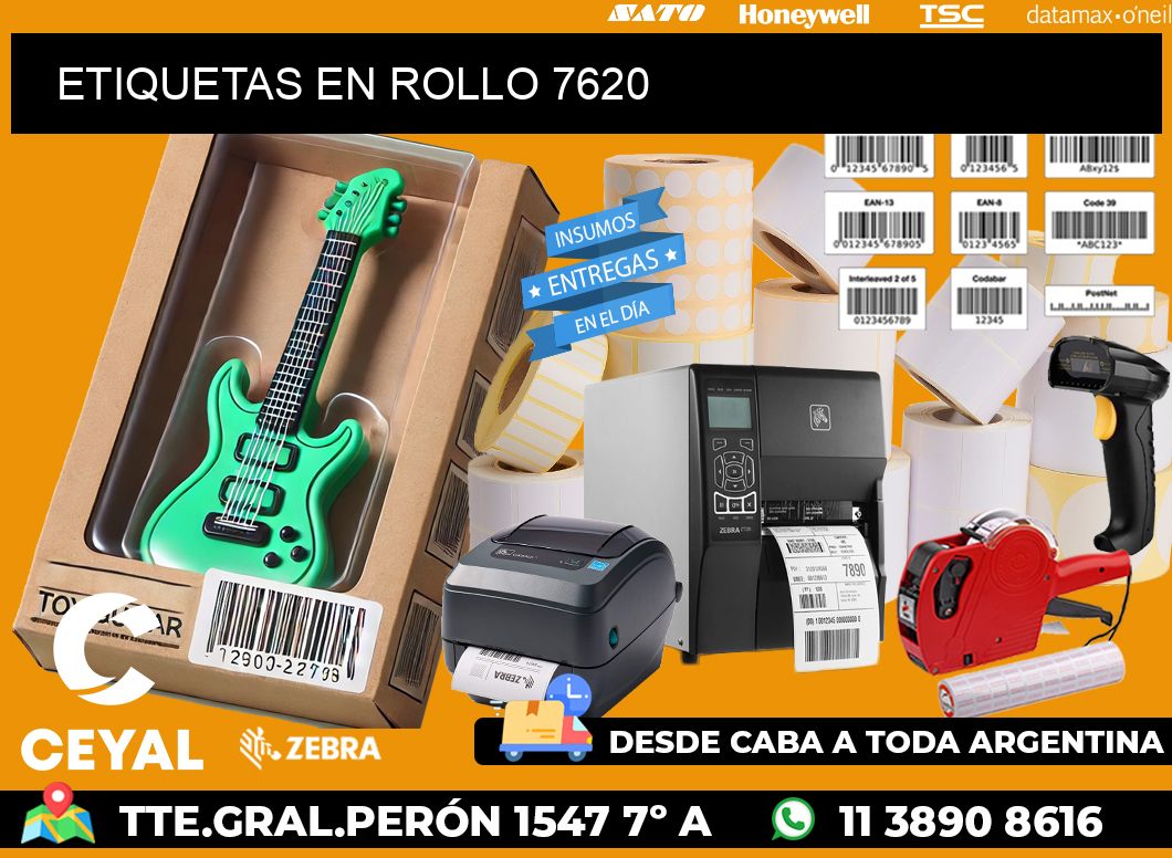 ETIQUETAS EN ROLLO 7620