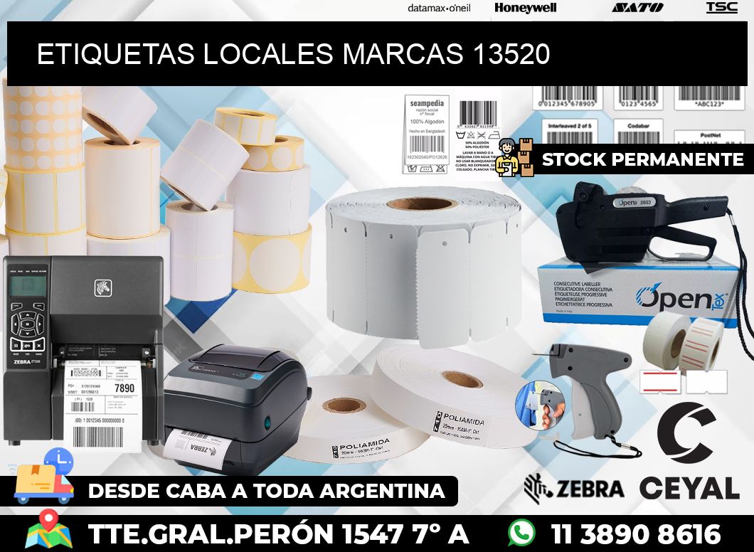 ETIQUETAS LOCALES MARCAS 13520