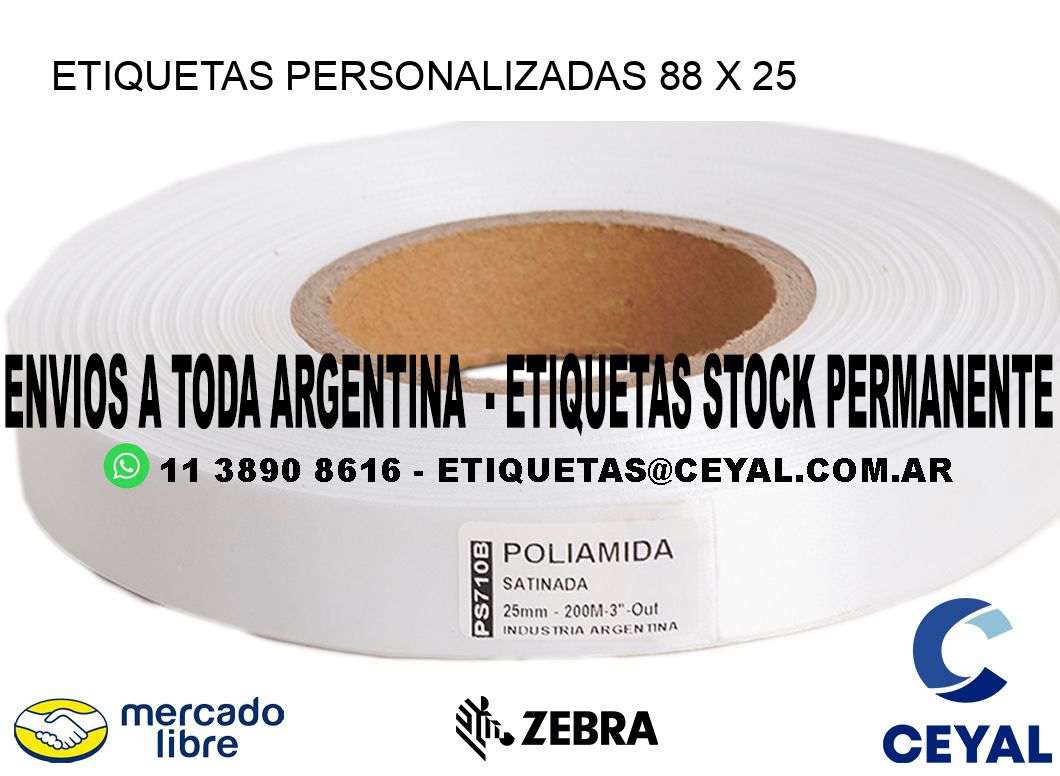 ETIQUETAS PERSONALIZADAS 88 x 25