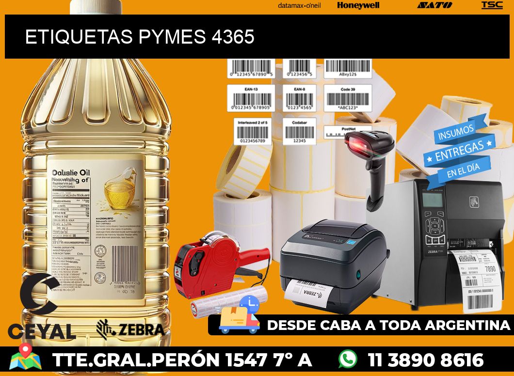 ETIQUETAS PYMES 4365