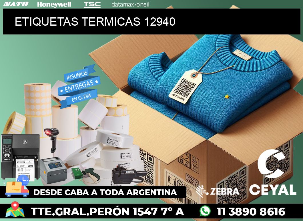 ETIQUETAS TERMICAS 12940