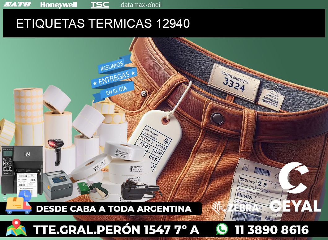 ETIQUETAS TERMICAS 12940