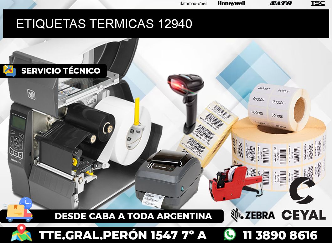 ETIQUETAS TERMICAS 12940