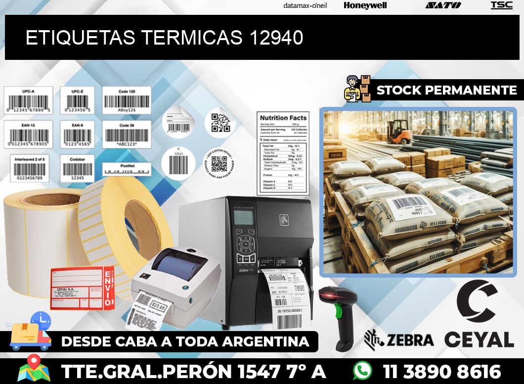 ETIQUETAS TERMICAS 12940