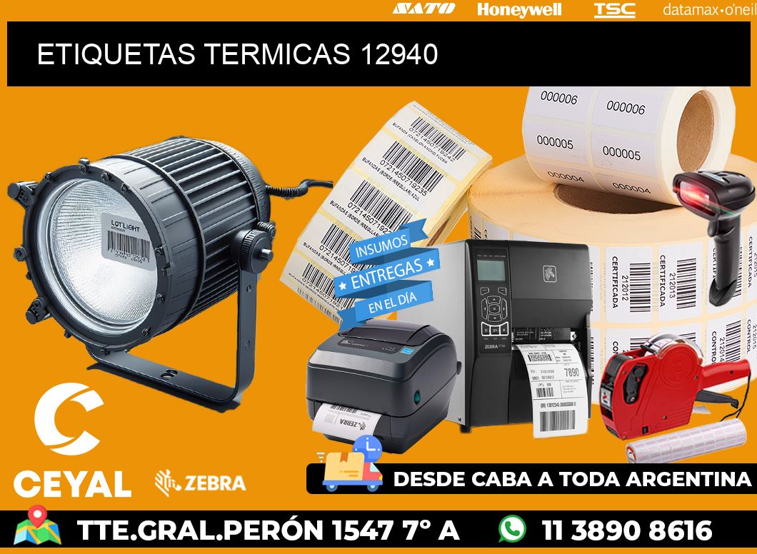 ETIQUETAS TERMICAS 12940