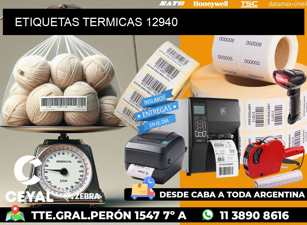 ETIQUETAS TERMICAS 12940
