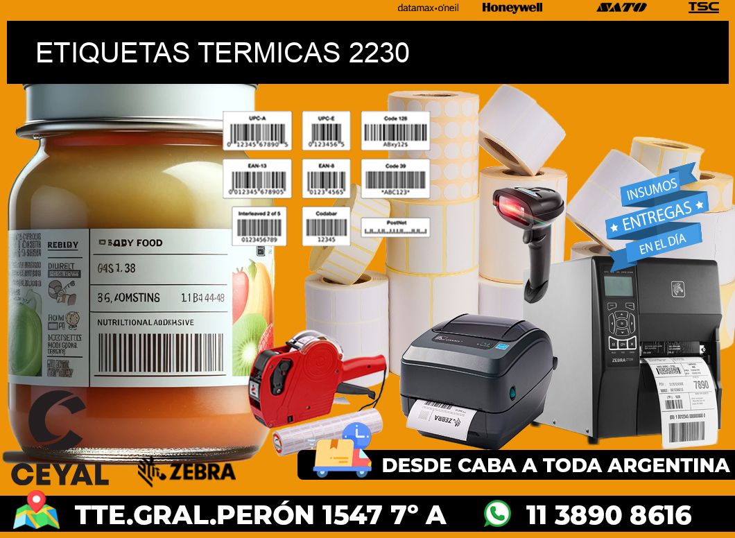 ETIQUETAS TERMICAS 2230