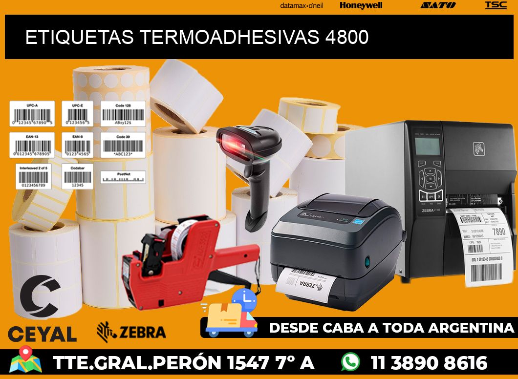 ETIQUETAS TERMOADHESIVAS 4800