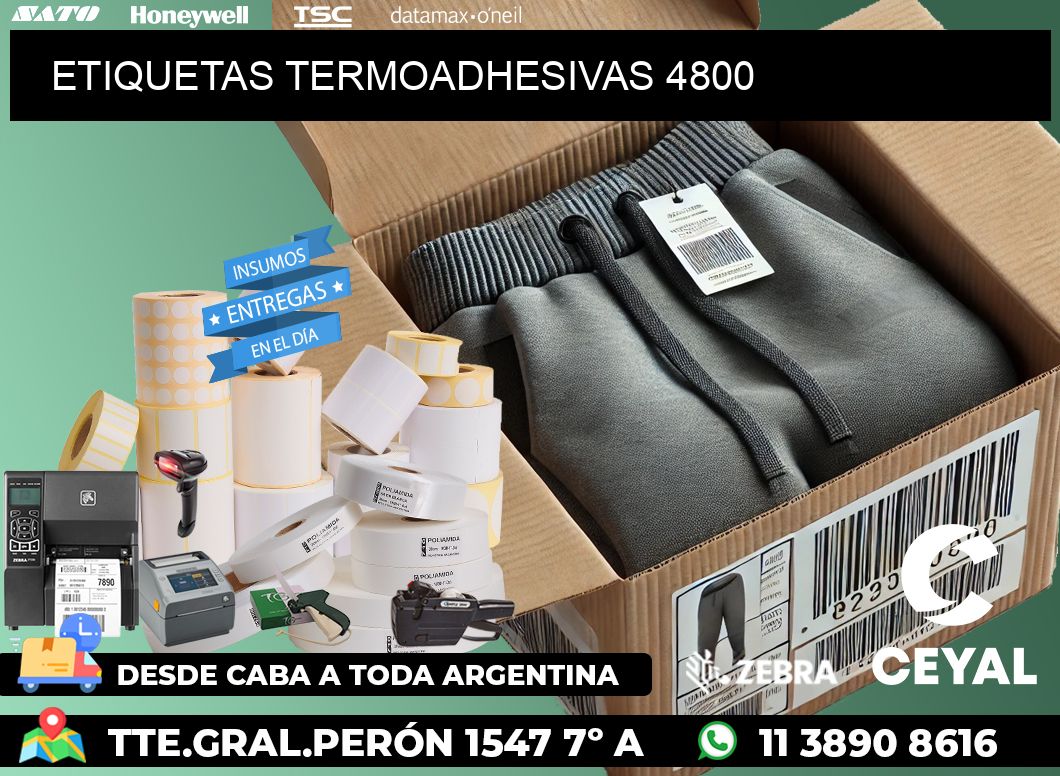 ETIQUETAS TERMOADHESIVAS 4800