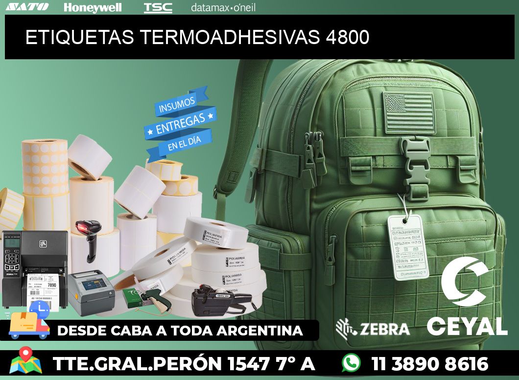 ETIQUETAS TERMOADHESIVAS 4800
