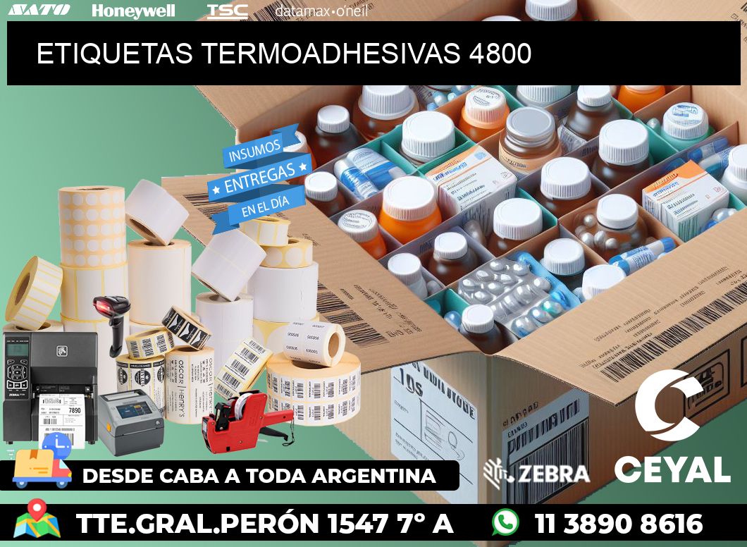 ETIQUETAS TERMOADHESIVAS 4800