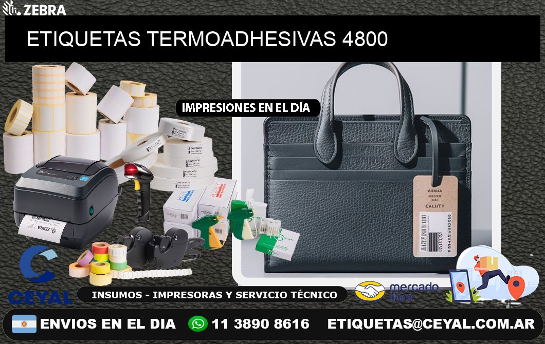 ETIQUETAS TERMOADHESIVAS 4800