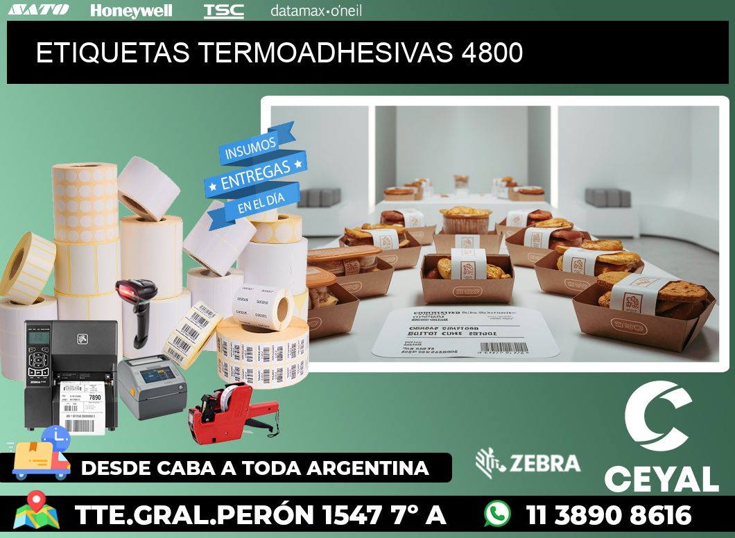 ETIQUETAS TERMOADHESIVAS 4800