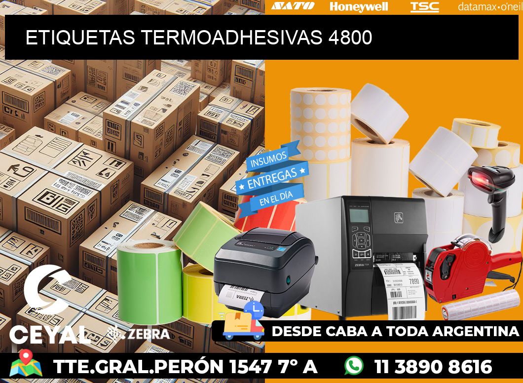 ETIQUETAS TERMOADHESIVAS 4800