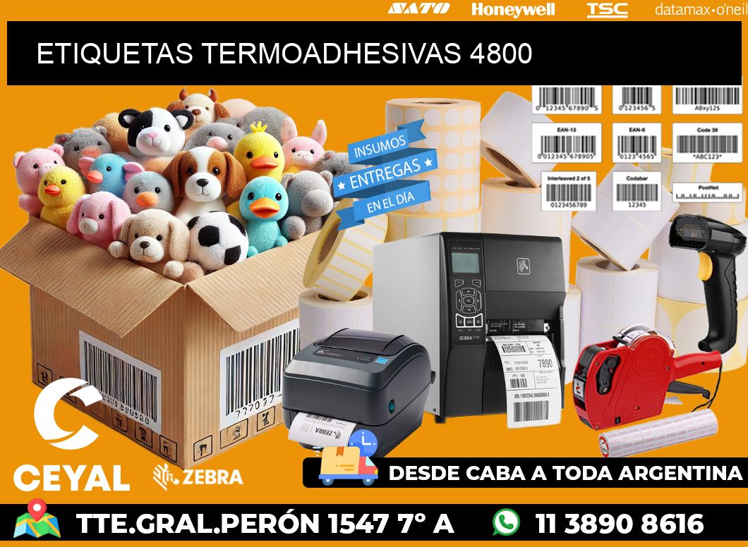 ETIQUETAS TERMOADHESIVAS 4800
