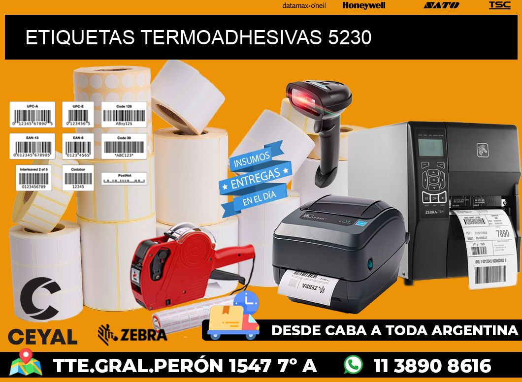 ETIQUETAS TERMOADHESIVAS 5230