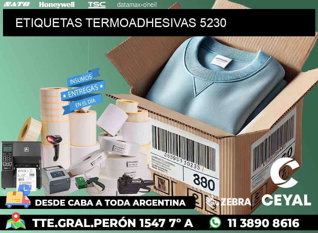 ETIQUETAS TERMOADHESIVAS 5230