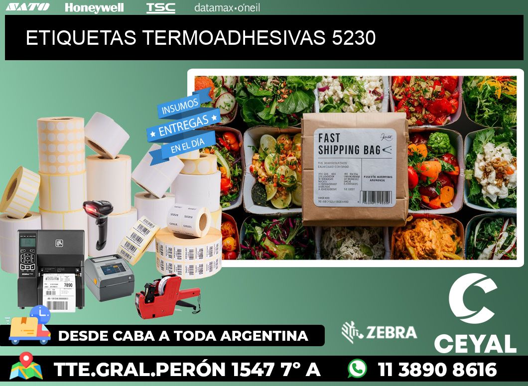 ETIQUETAS TERMOADHESIVAS 5230