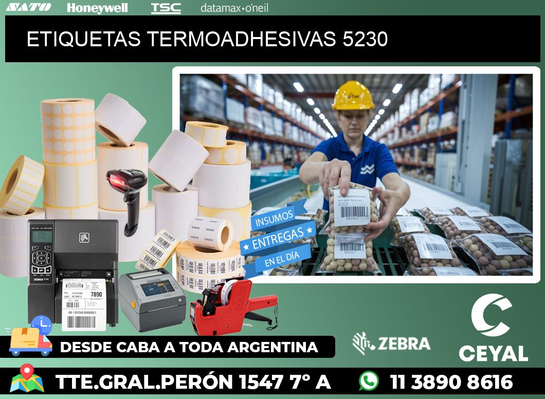 ETIQUETAS TERMOADHESIVAS 5230