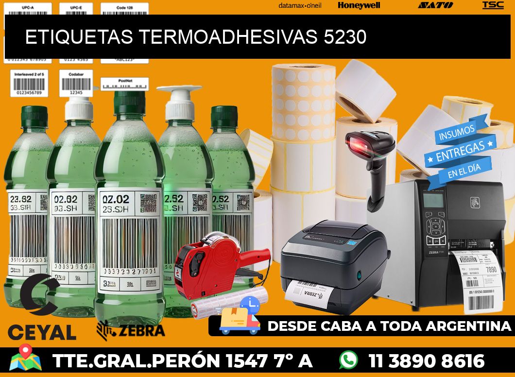 ETIQUETAS TERMOADHESIVAS 5230