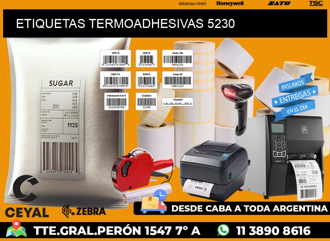 ETIQUETAS TERMOADHESIVAS 5230