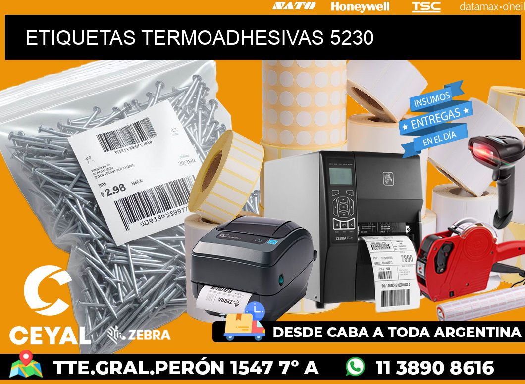 ETIQUETAS TERMOADHESIVAS 5230