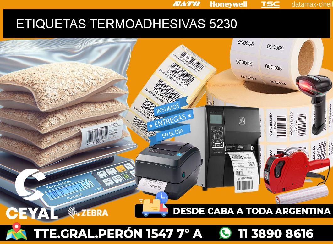 ETIQUETAS TERMOADHESIVAS 5230