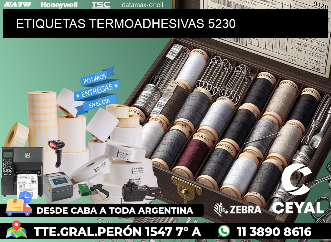 ETIQUETAS TERMOADHESIVAS 5230