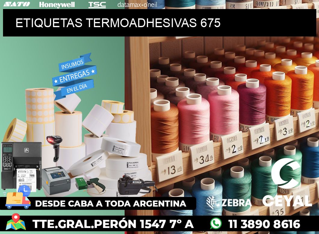 ETIQUETAS TERMOADHESIVAS 675