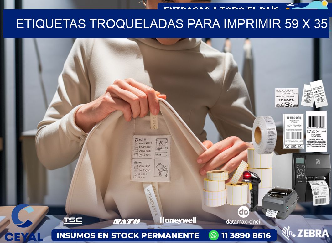 ETIQUETAS TROQUELADAS PARA IMPRIMIR 59 x 35