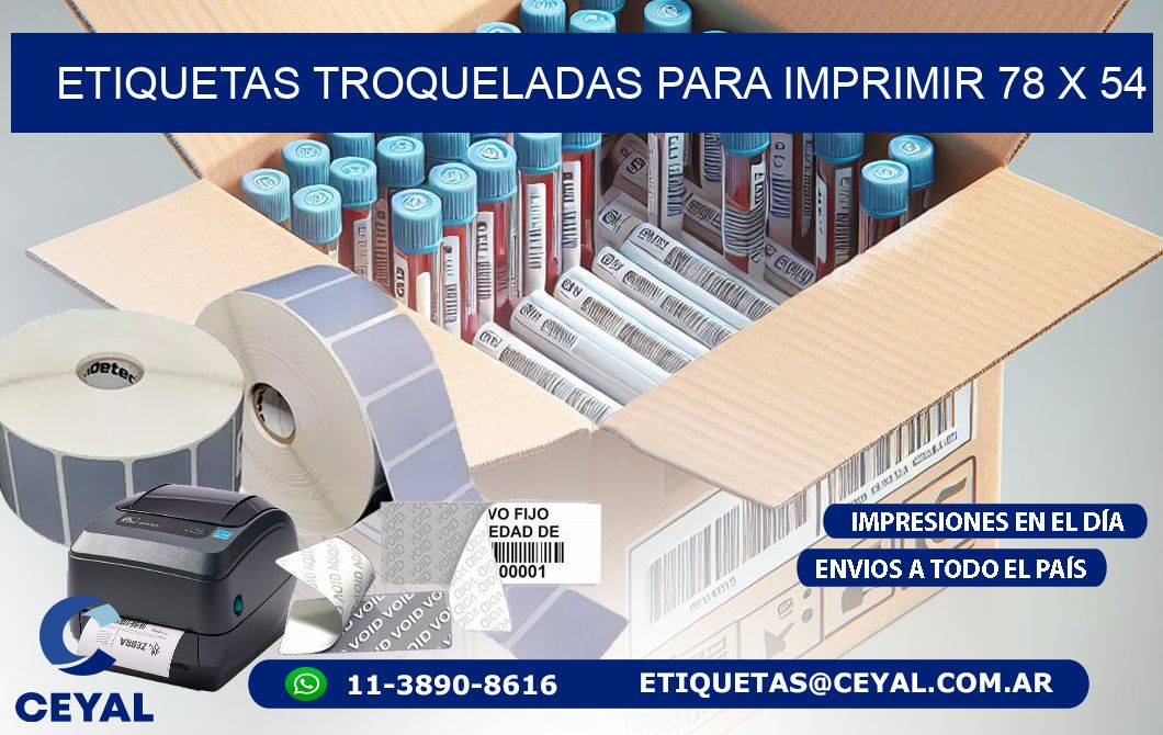 ETIQUETAS TROQUELADAS PARA IMPRIMIR 78 x 54