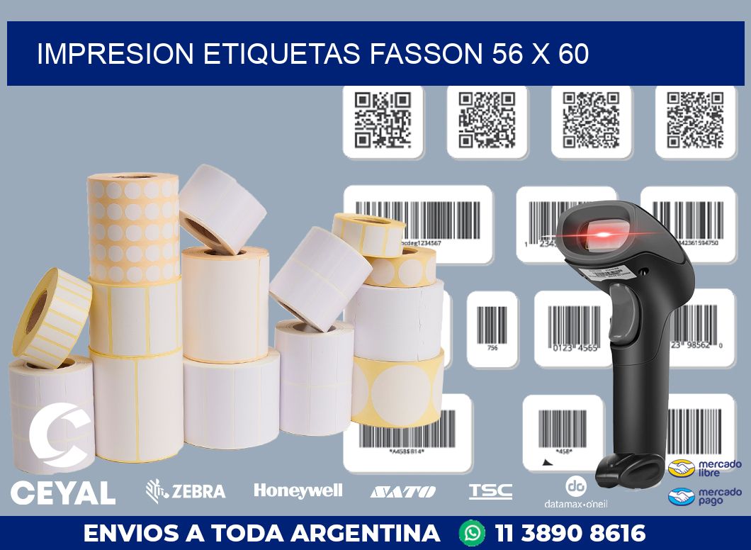 IMPRESION ETIQUETAS FASSON 56 x 60