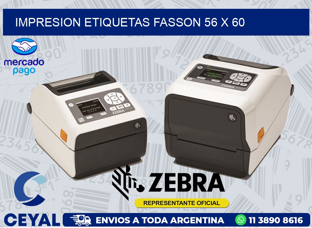 IMPRESION ETIQUETAS FASSON 56 x 60