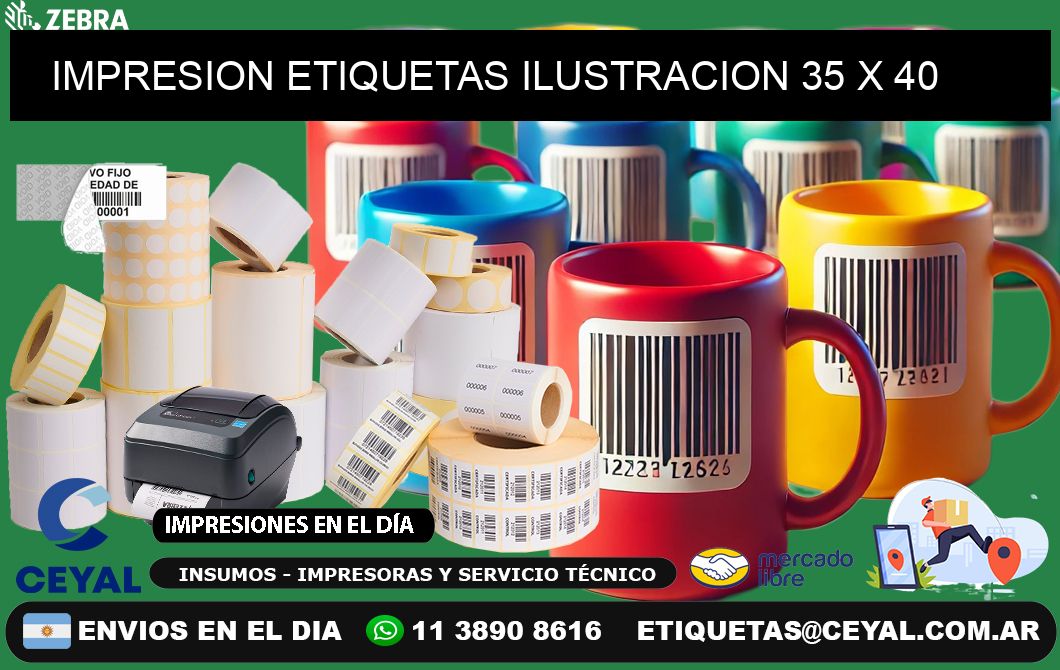 IMPRESION ETIQUETAS ILUSTRACION 35 x 40