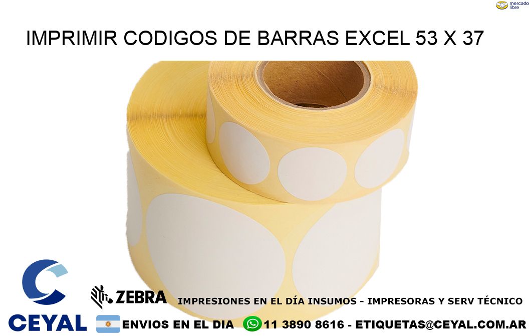 IMPRIMIR CODIGOS DE BARRAS EXCEL 53 x 37