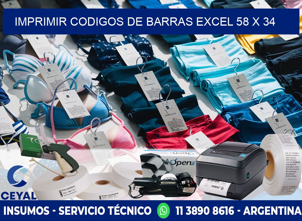 IMPRIMIR CODIGOS DE BARRAS EXCEL 58 x 34