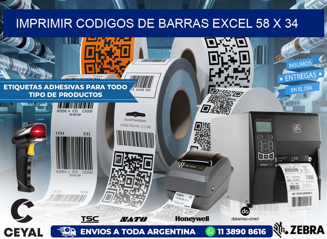 IMPRIMIR CODIGOS DE BARRAS EXCEL 58 x 34