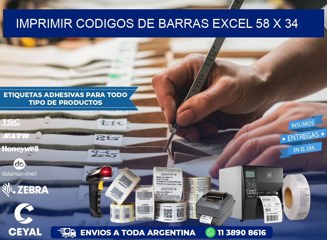 IMPRIMIR CODIGOS DE BARRAS EXCEL 58 x 34