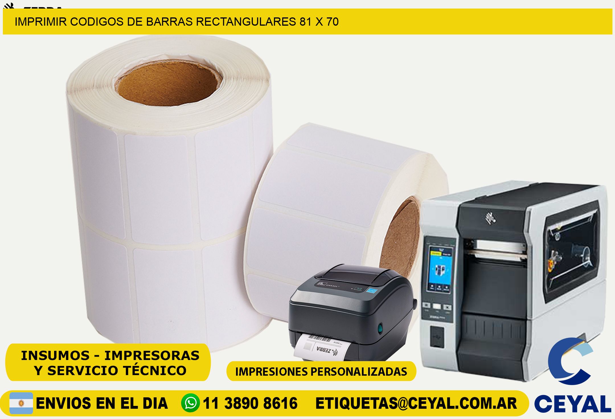 IMPRIMIR CODIGOS DE BARRAS RECTANGULARES 81 x 70